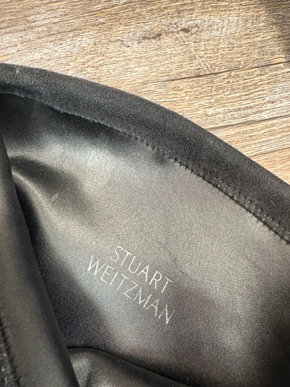 Stuart Weitzman Lowland Over-the-Knee Boots Black Suede Size 7.5
